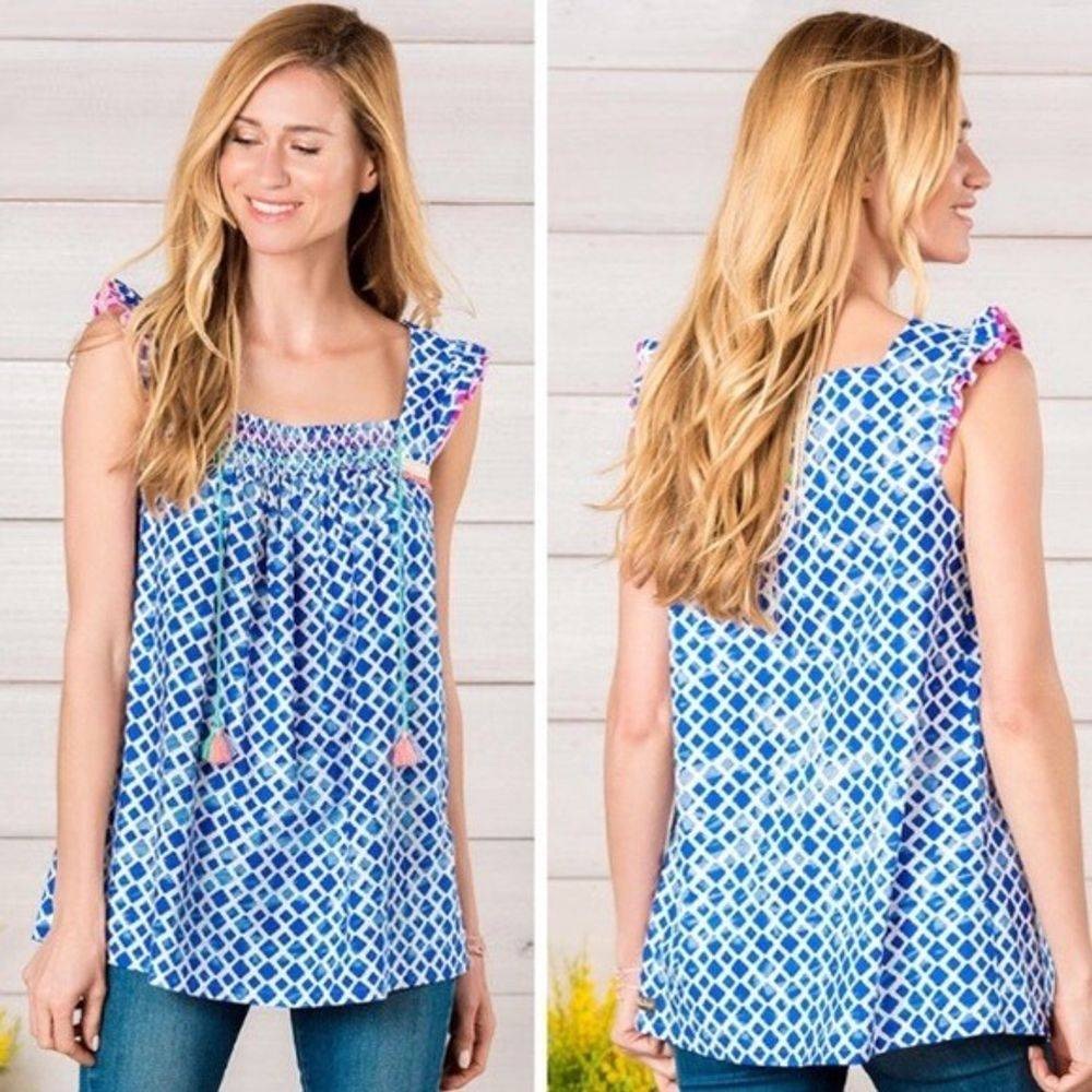 Matilda Jane Flutter Sleeve Tassel Blouse